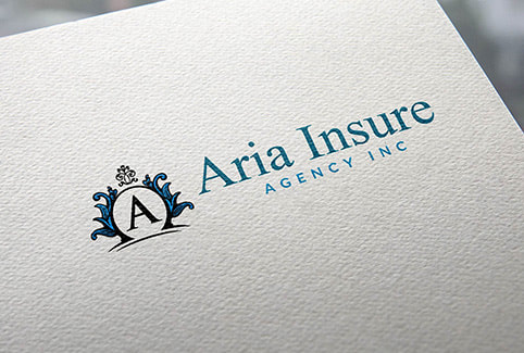 Aria Insure Agency Inc logo printed on a paper